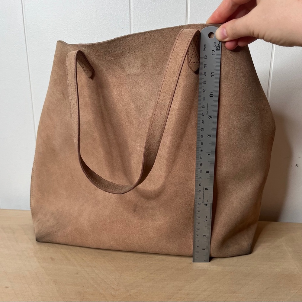 Madewell Transport Tote beige brushed leather *worn* - Picture 9 of 15